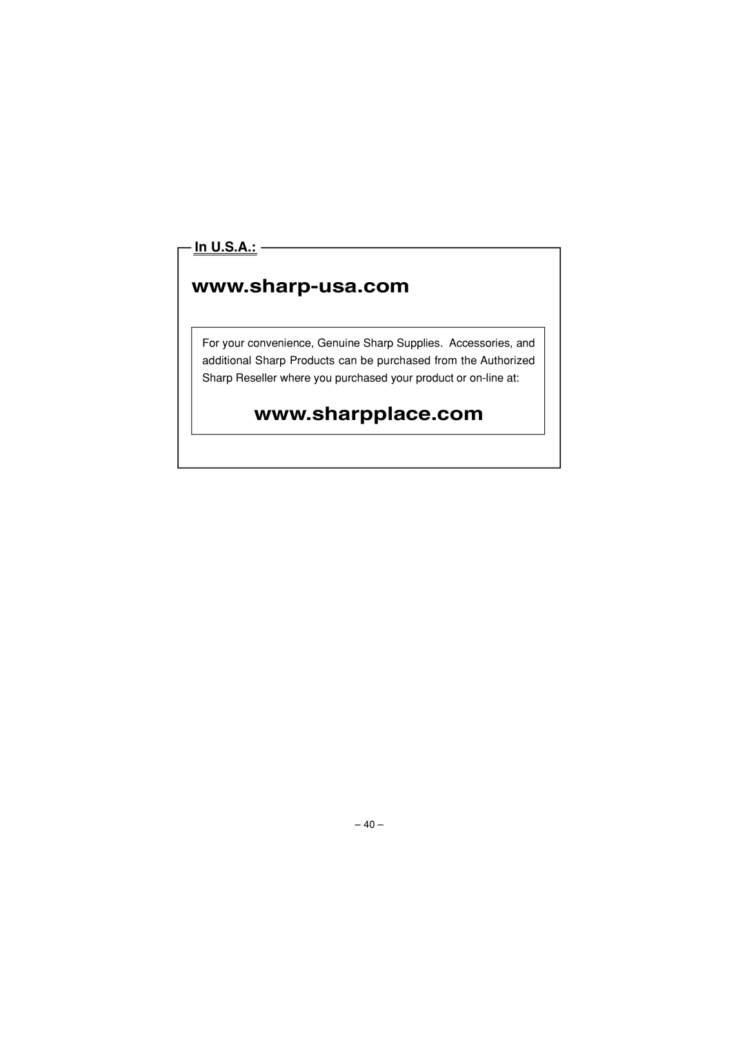 Sharp CS-4194H operation manual U.S.A 