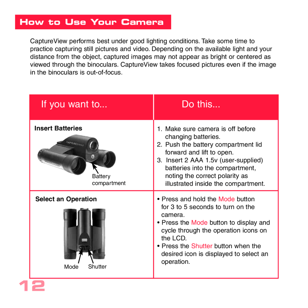 Sharp CV-2 manual Insert Batteries, Select an Operation 