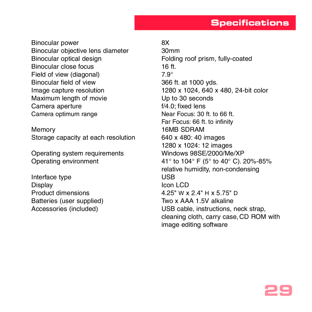 Sharp CV-2 manual Specifications 