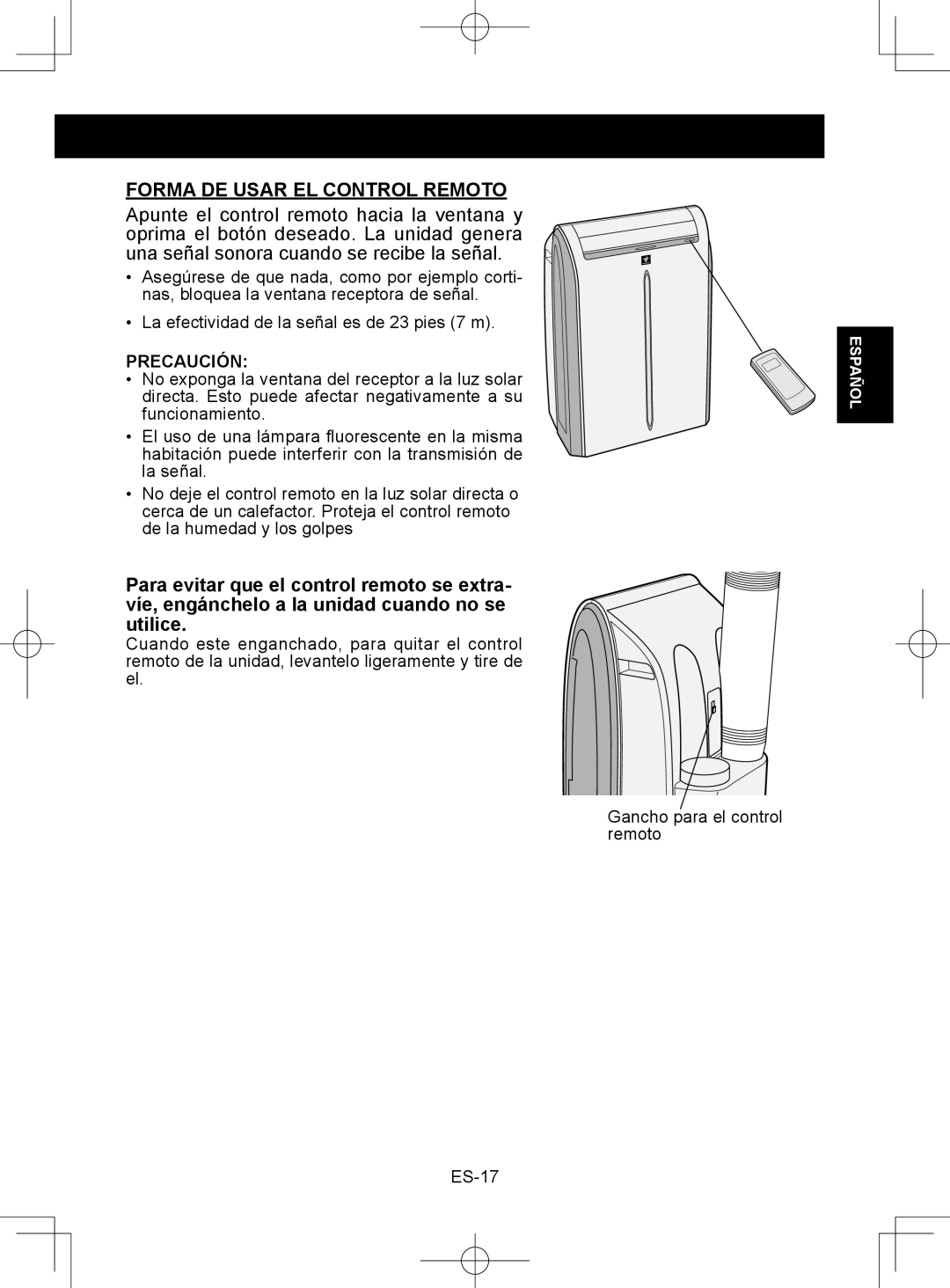 Sharp CV-2P10SC operation manual Forma DE Usar EL Control Remoto 