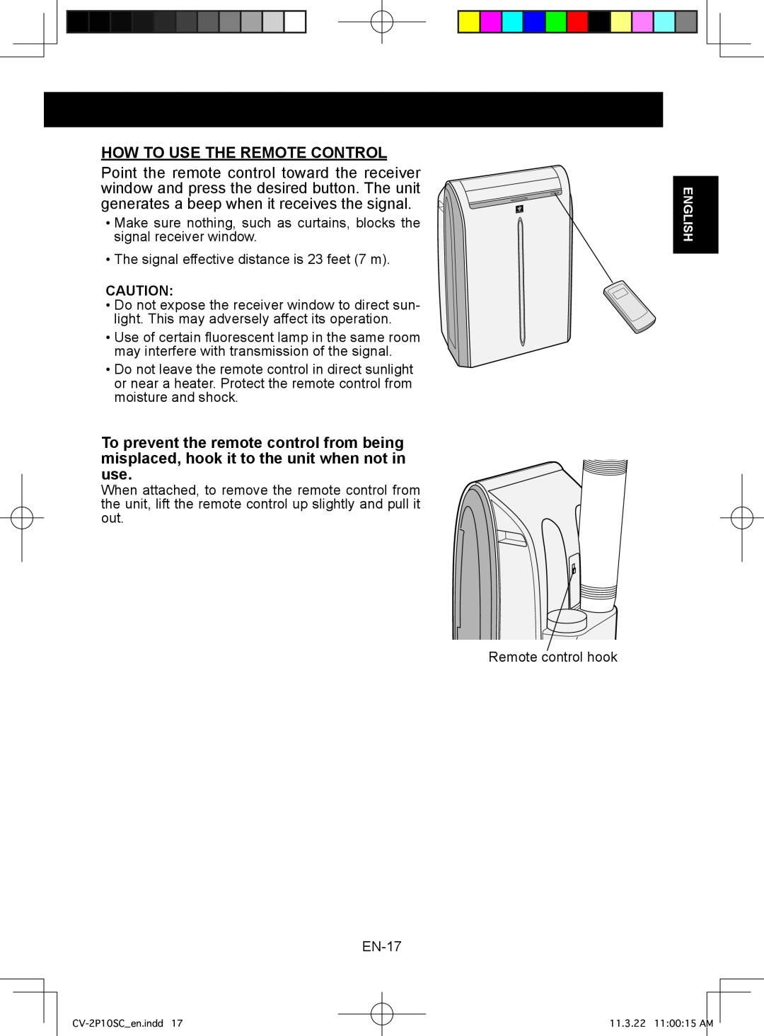 Sharp CV-2P10SC operation manual How To Use The Remote Control 