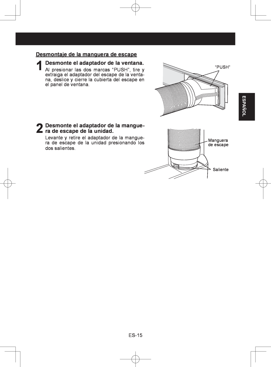 Sharp CV-2P10SC operation manual Desmontaje de la manguera de escape 