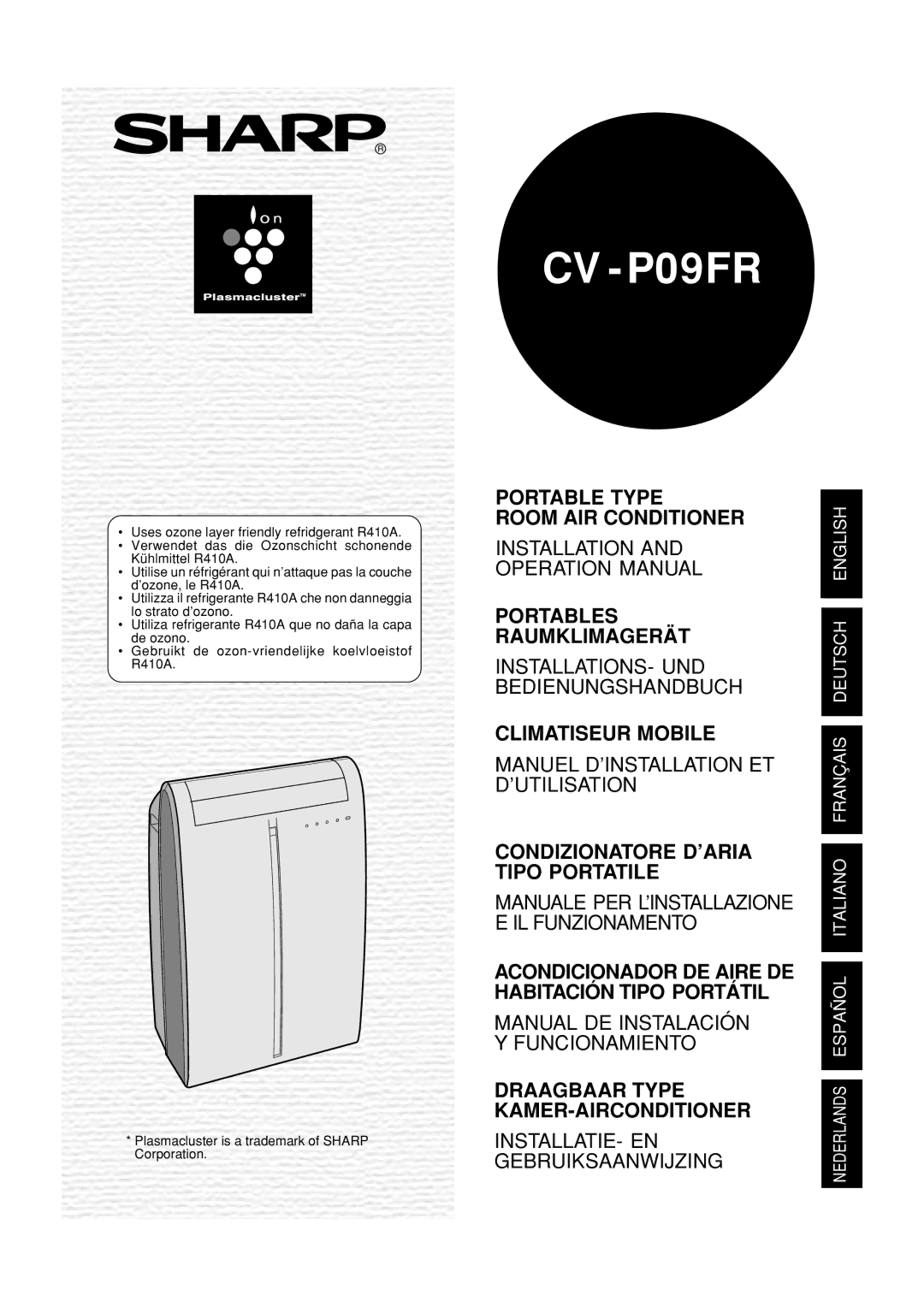 Sharp CV-P09FR operation manual CV P09FR 