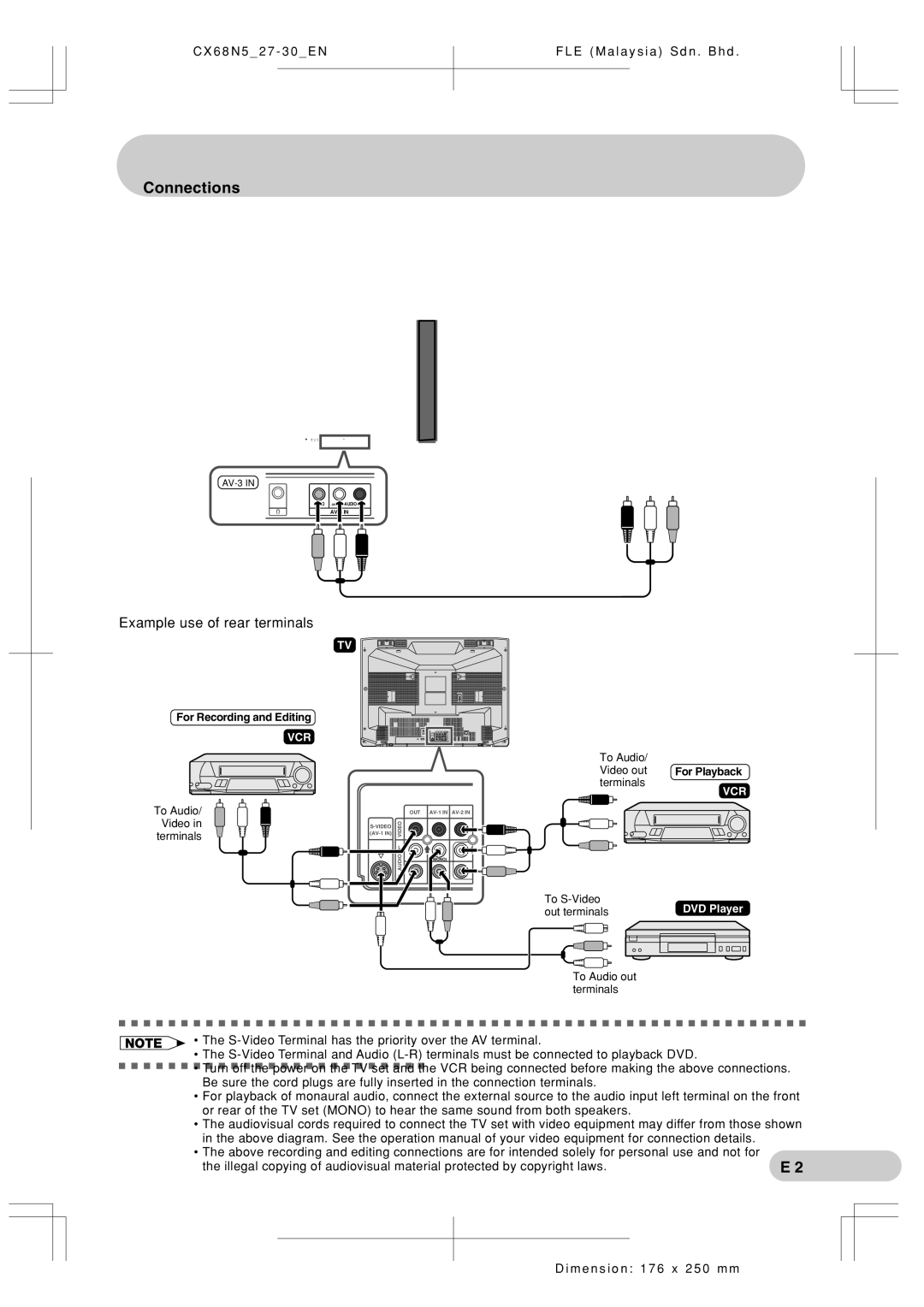 Sharp Cx68n5 operation manual Specifications, Model 