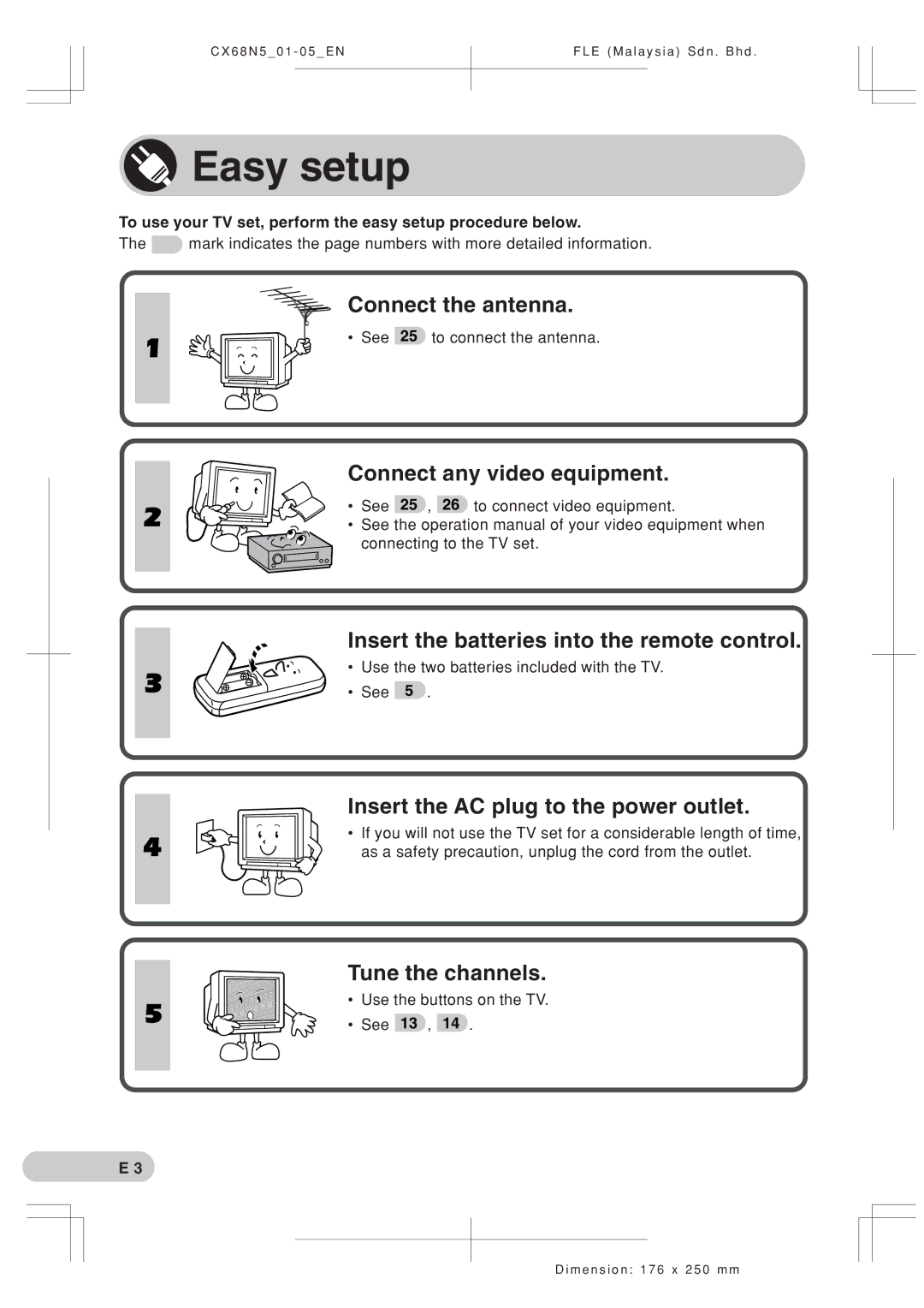 Sharp Cx68n5 operation manual Easy setup 