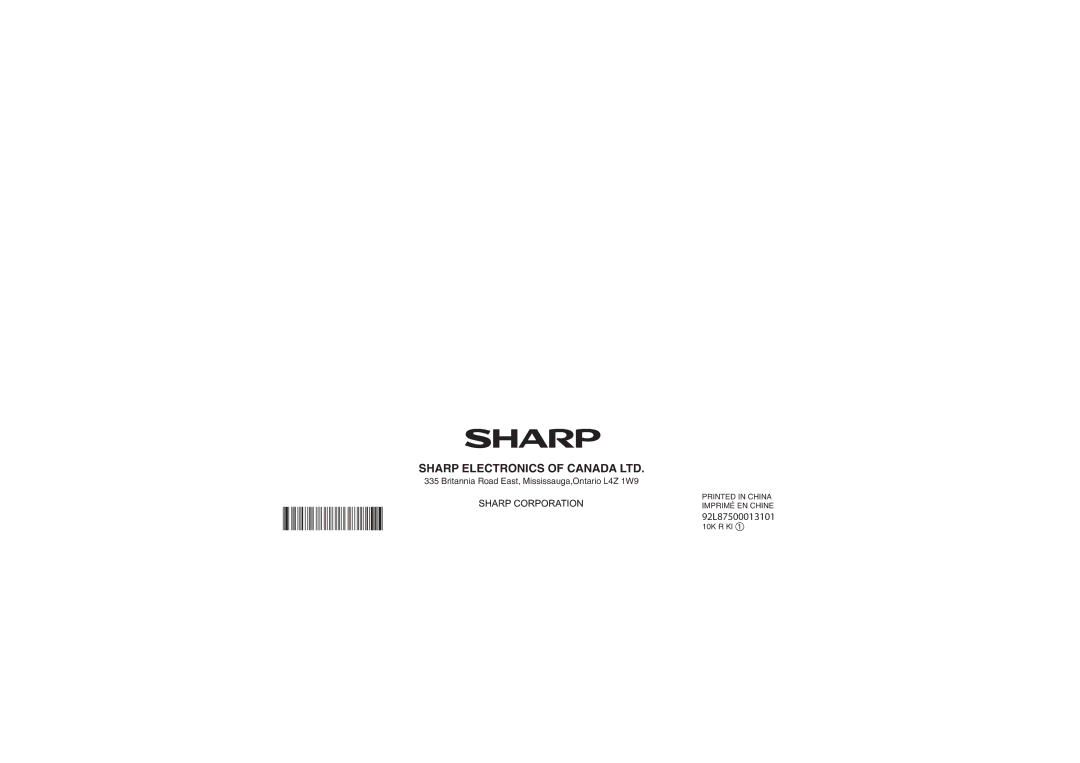 Sharp DK-CL3P operation manual 92L87500013101 