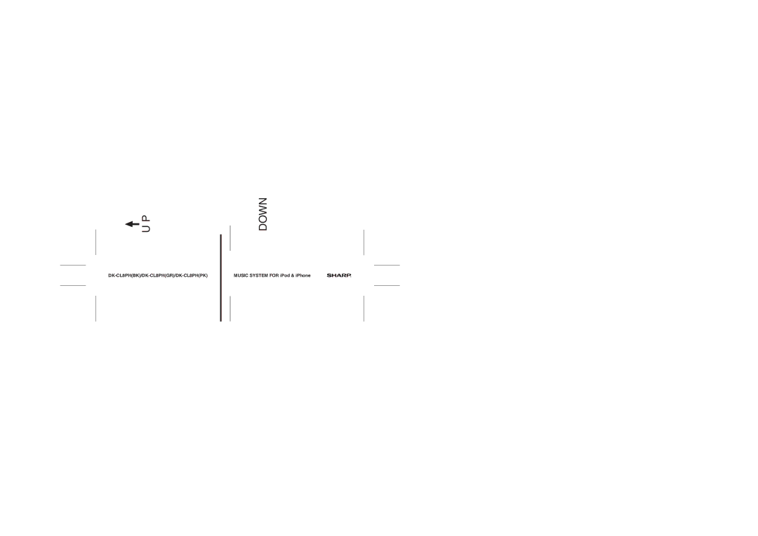 Sharp DK-CL8PH(BK), DK-CL8PH(GR), DK-CL8PH(PK) operation manual Music System for iPod & iPhone 