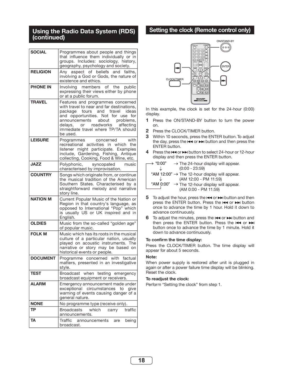 Sharp DK-KP82PH operation manual To confirm the time display, To readjust the clock 