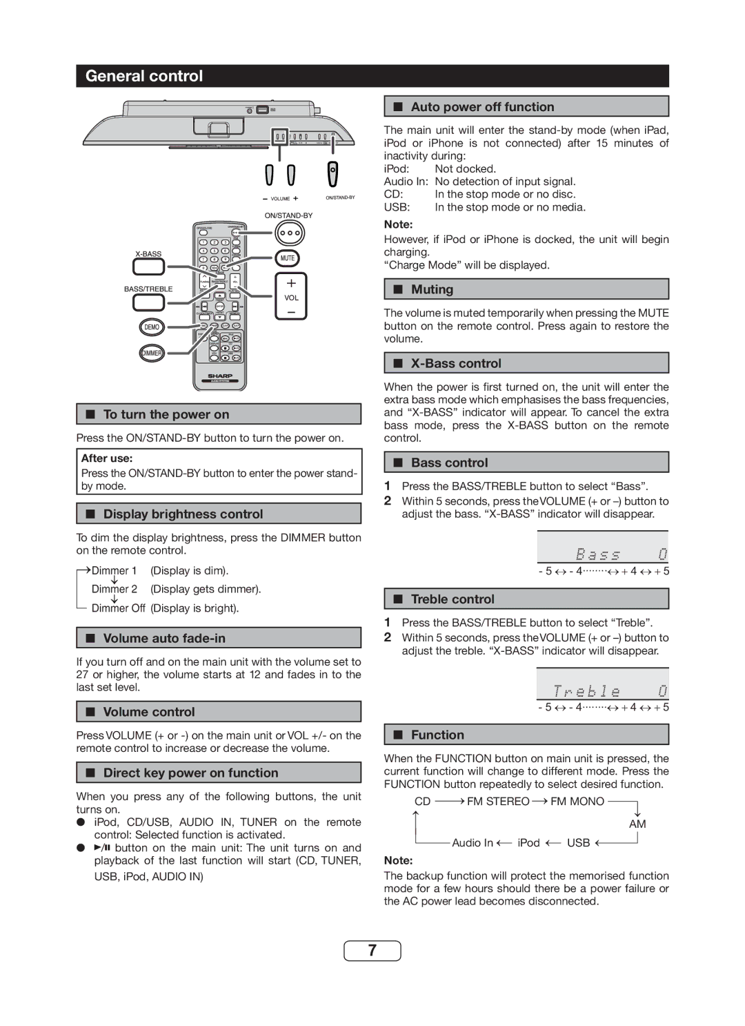 Sharp DK-KP82PH operation manual General control 