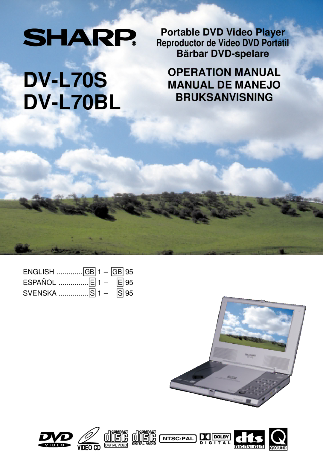 Sharp operation manual DV-L70S DV-L70BL 