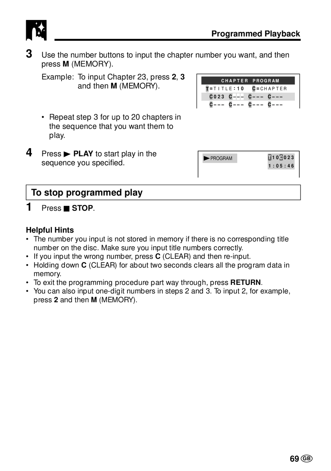 Sharp DV-L70BL, DV-L70S operation manual 69 GB, Example To input , press 2 