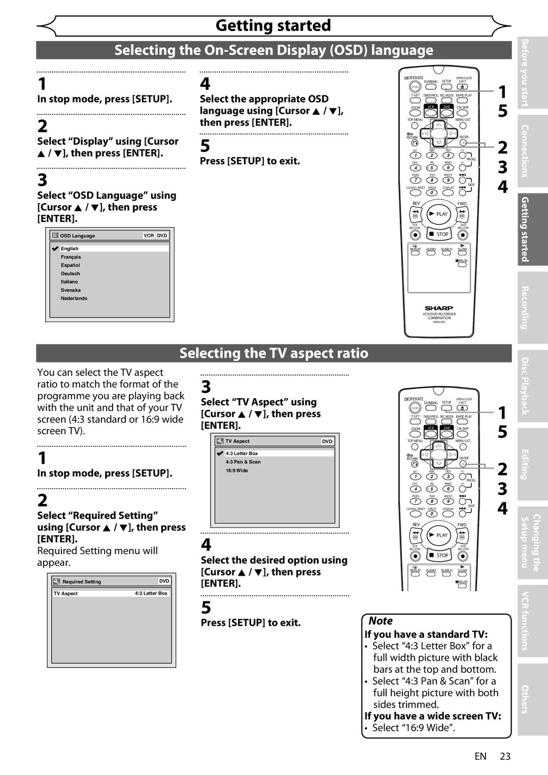 Sharp DV-RW370X operation manual Enter 