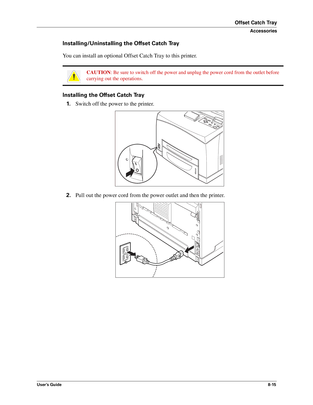 Sharp DX-B450P, DX-B350P manual Installing/Uninstalling the Offset Catch Tray, Installing the Offset Catch Tray 