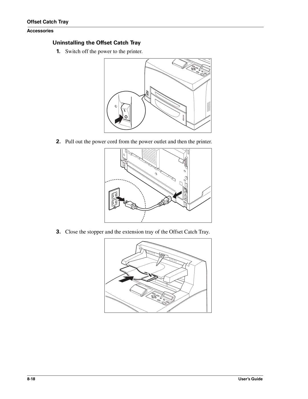 Sharp DX-B350P, DX-B450P manual Uninstalling the Offset Catch Tray 