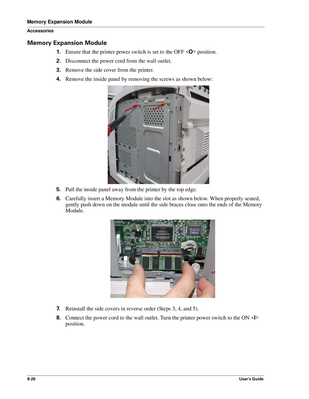 Sharp DX-B350P, DX-B450P manual Memory Expansion Module 