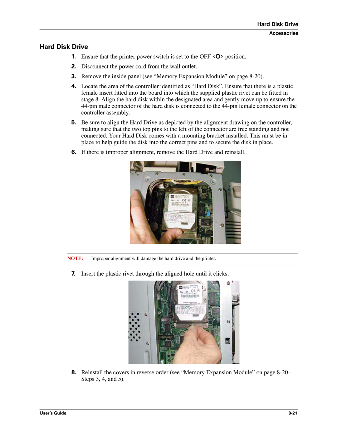 Sharp DX-B450P, DX-B350P manual Hard Disk Drive 