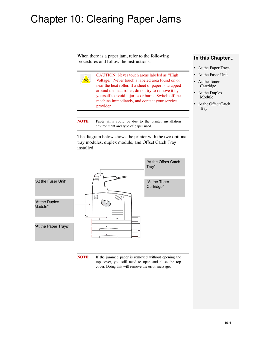 Sharp DX-B450P, DX-B350P manual Clearing Paper Jams 