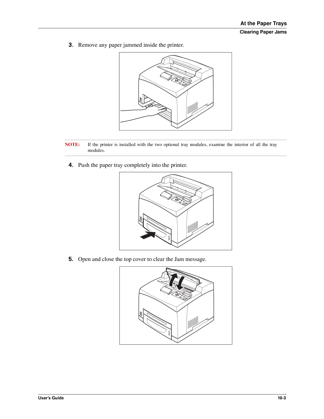 Sharp DX-B450P, DX-B350P manual User’s Guide 10-3 