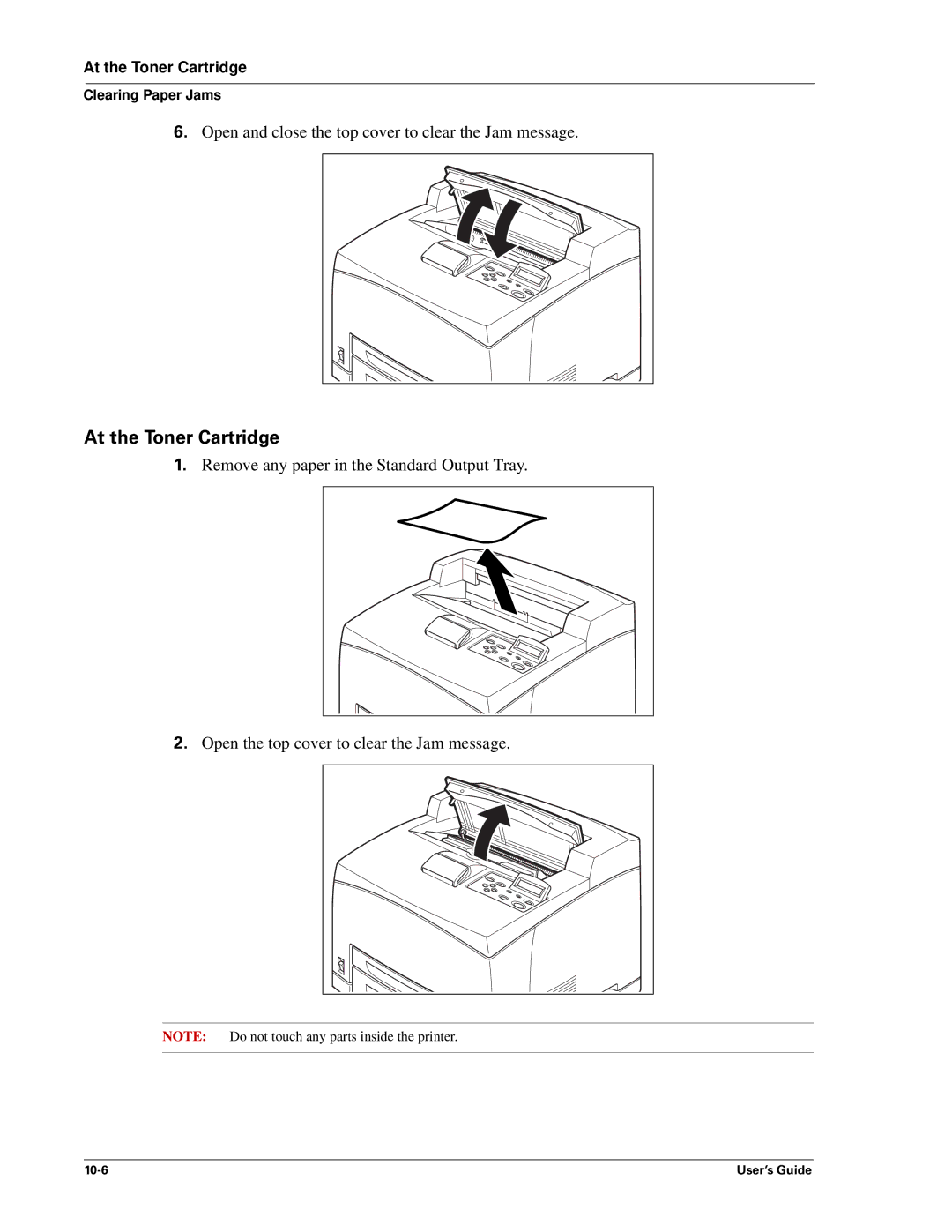 Sharp DX-B350P, DX-B450P manual At the Toner Cartridge 