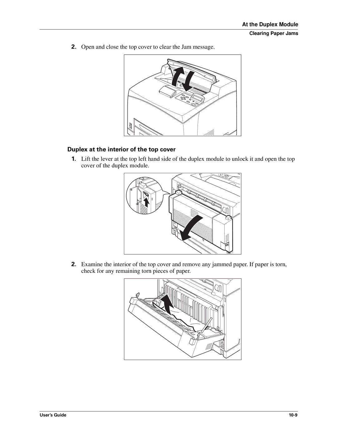 Sharp DX-B450P, DX-B350P manual Duplex at the interior of the top cover 