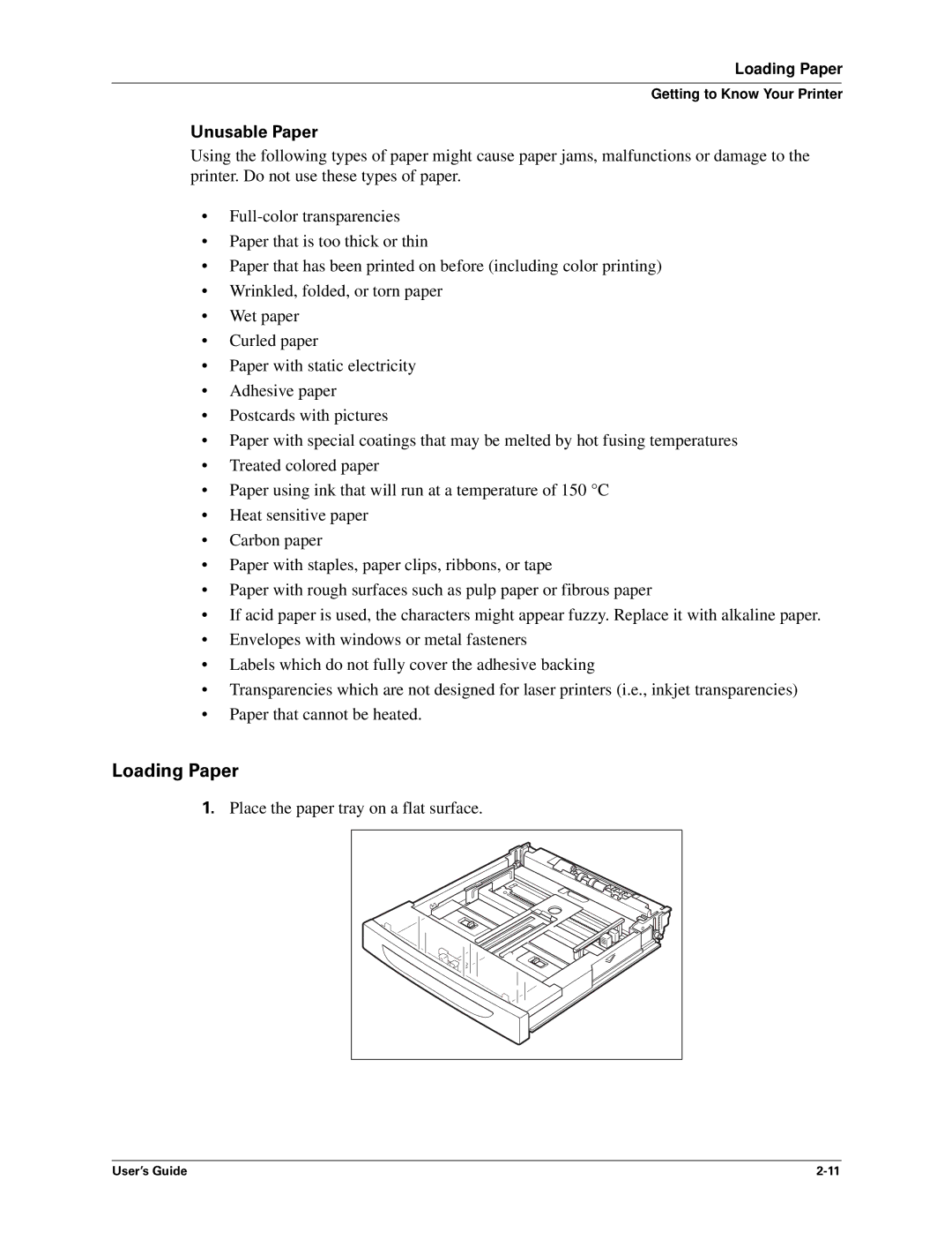 Sharp DX-B450P, DX-B350P manual Loading Paper, Unusable Paper 