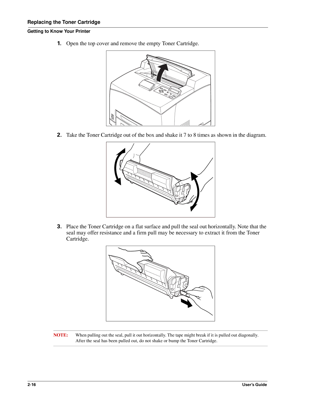 Sharp DX-B350P, DX-B450P manual Replacing the Toner Cartridge 