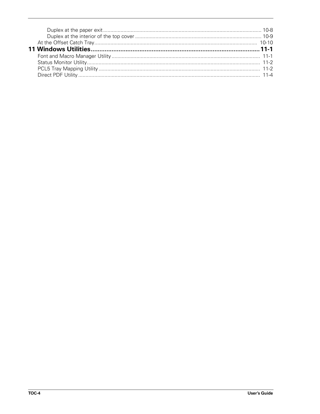 Sharp DX-B350P, DX-B450P manual Windows Utilities 11-1 