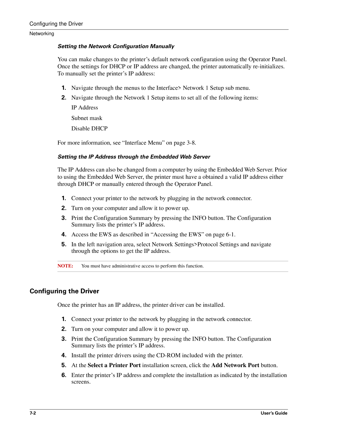 Sharp DX-B350P, DX-B450P manual Configuring the Driver 