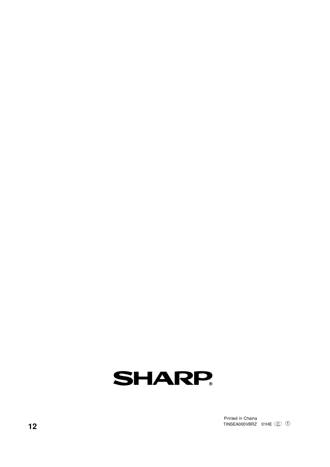 Sharp EC-6312P operation manual TINSEA000VBRZ 01HE C 