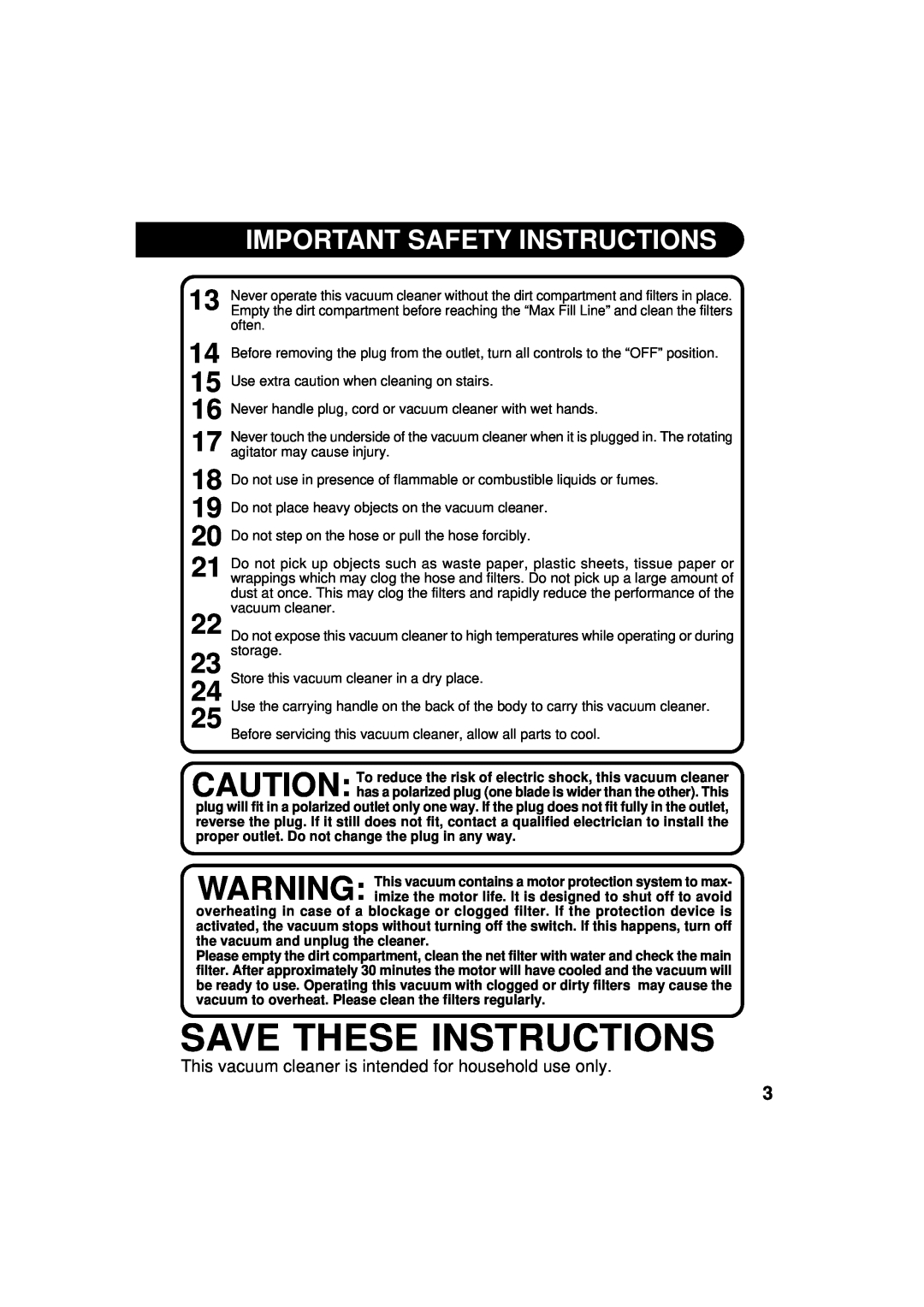 Sharp EC-T5180B, EC-T5180A, EC-S5170 operation manual Save These Instructions, Important Safety Instructions 
