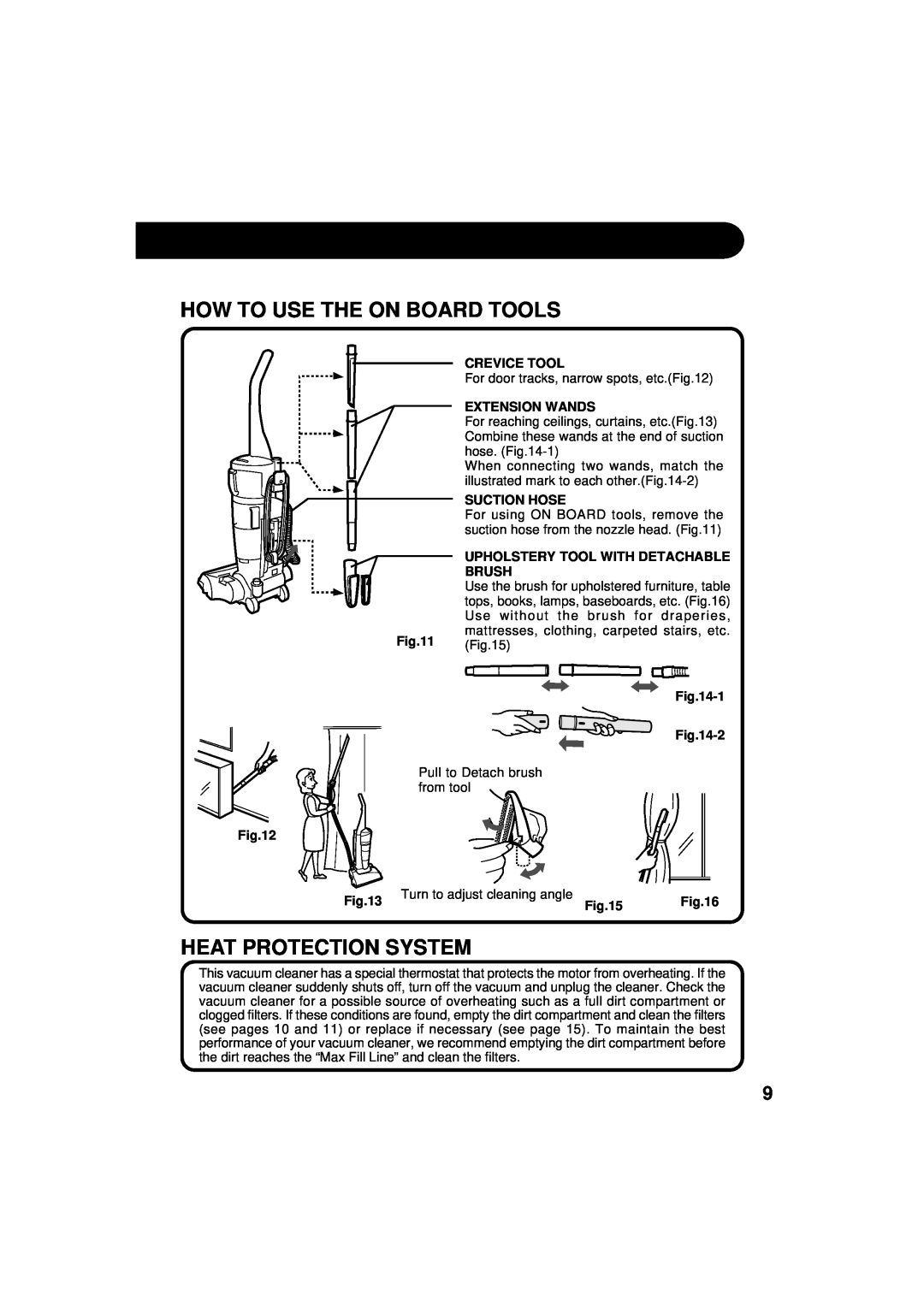Sharp EC-T5180A, EC-S5170, EC-T5180B operation manual How To Use The On Board Tools, Heat Protection System 