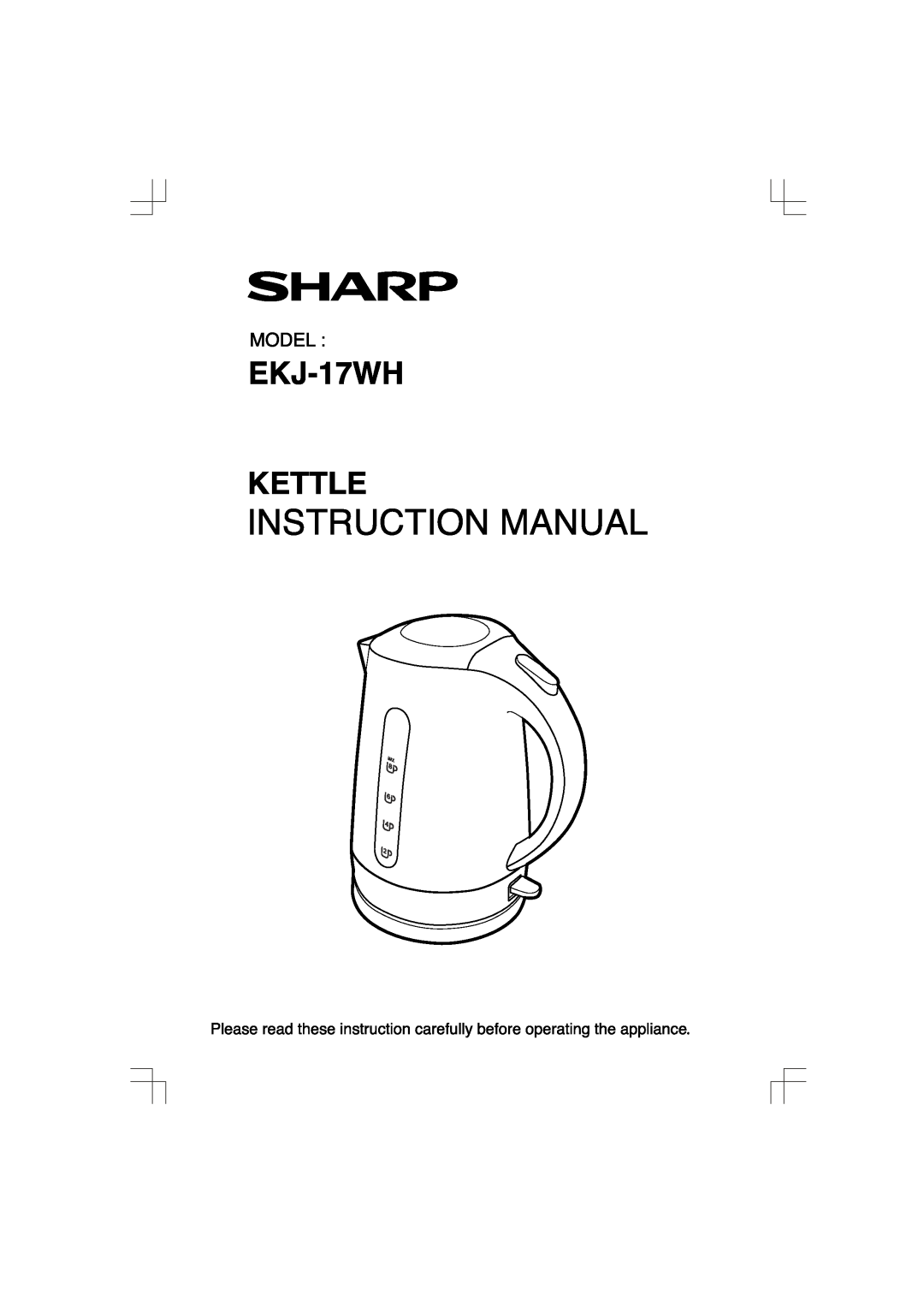 Sharp EKJ-17WH manual 