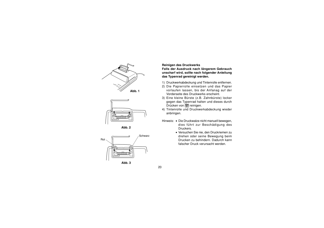 Sharp EL-1607P operation manual Schwarz Rot 