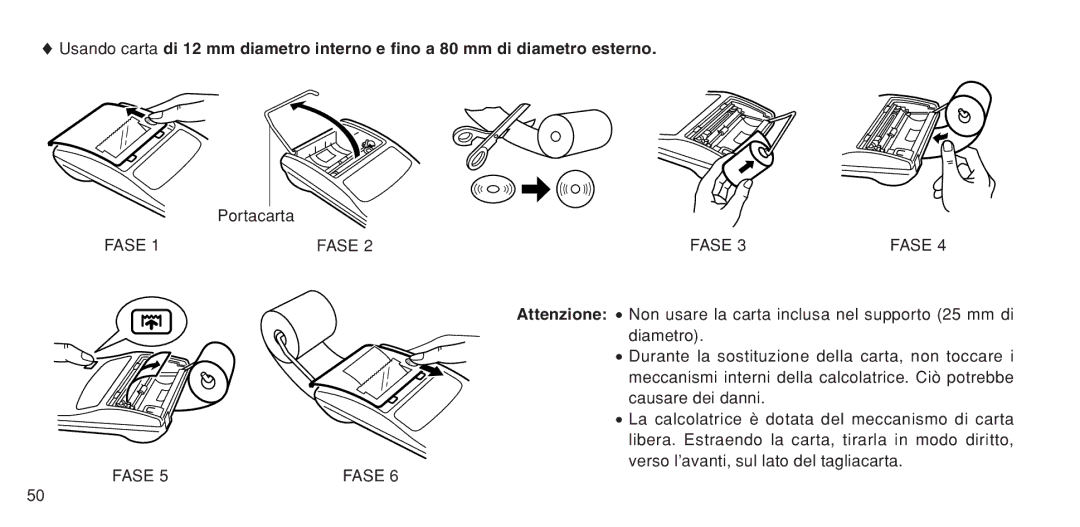 Sharp EL-1611P operation manual Portacarta 