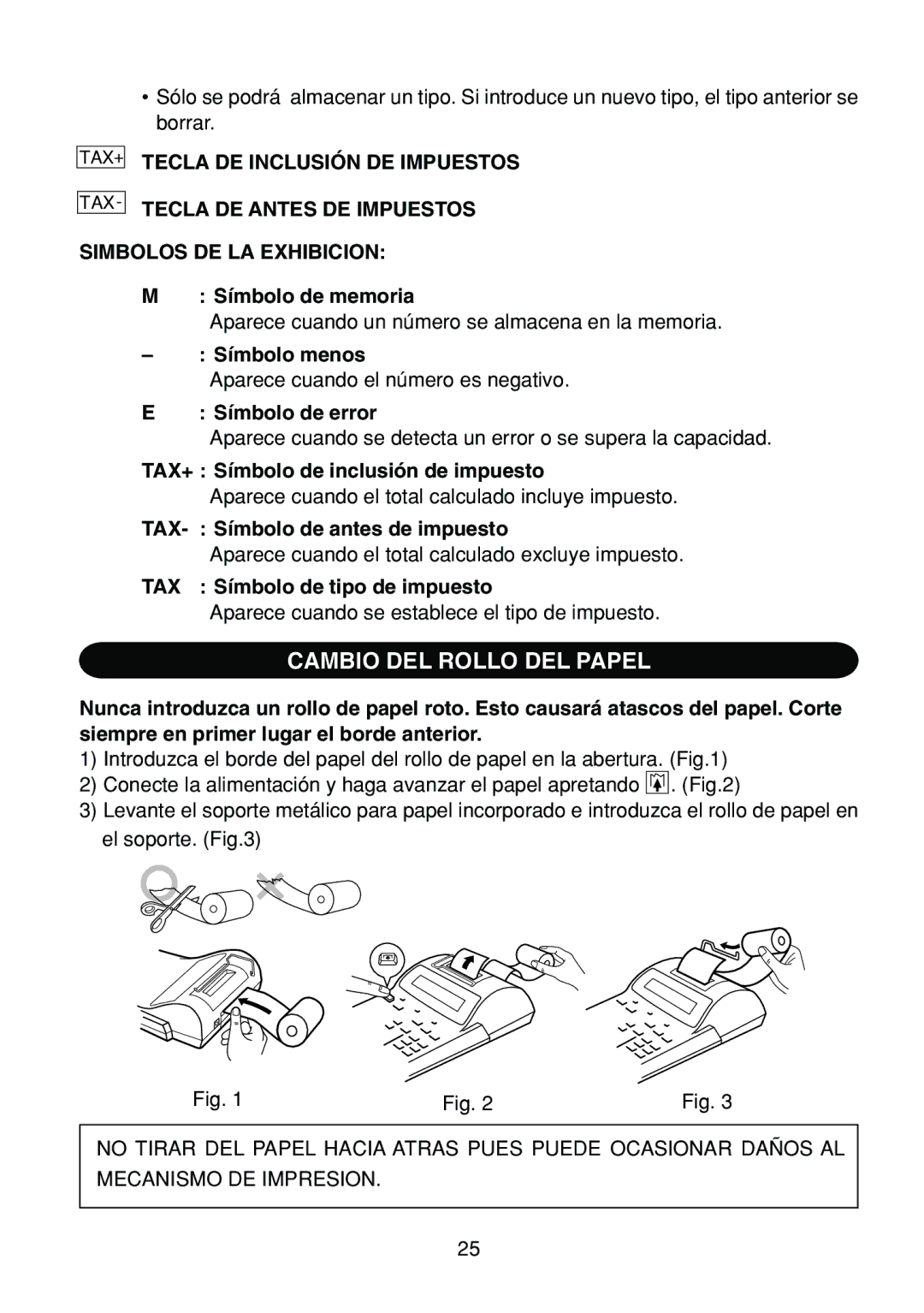 Sharp EL-1801C operation manual Cambio DEL Rollo DEL Papel 