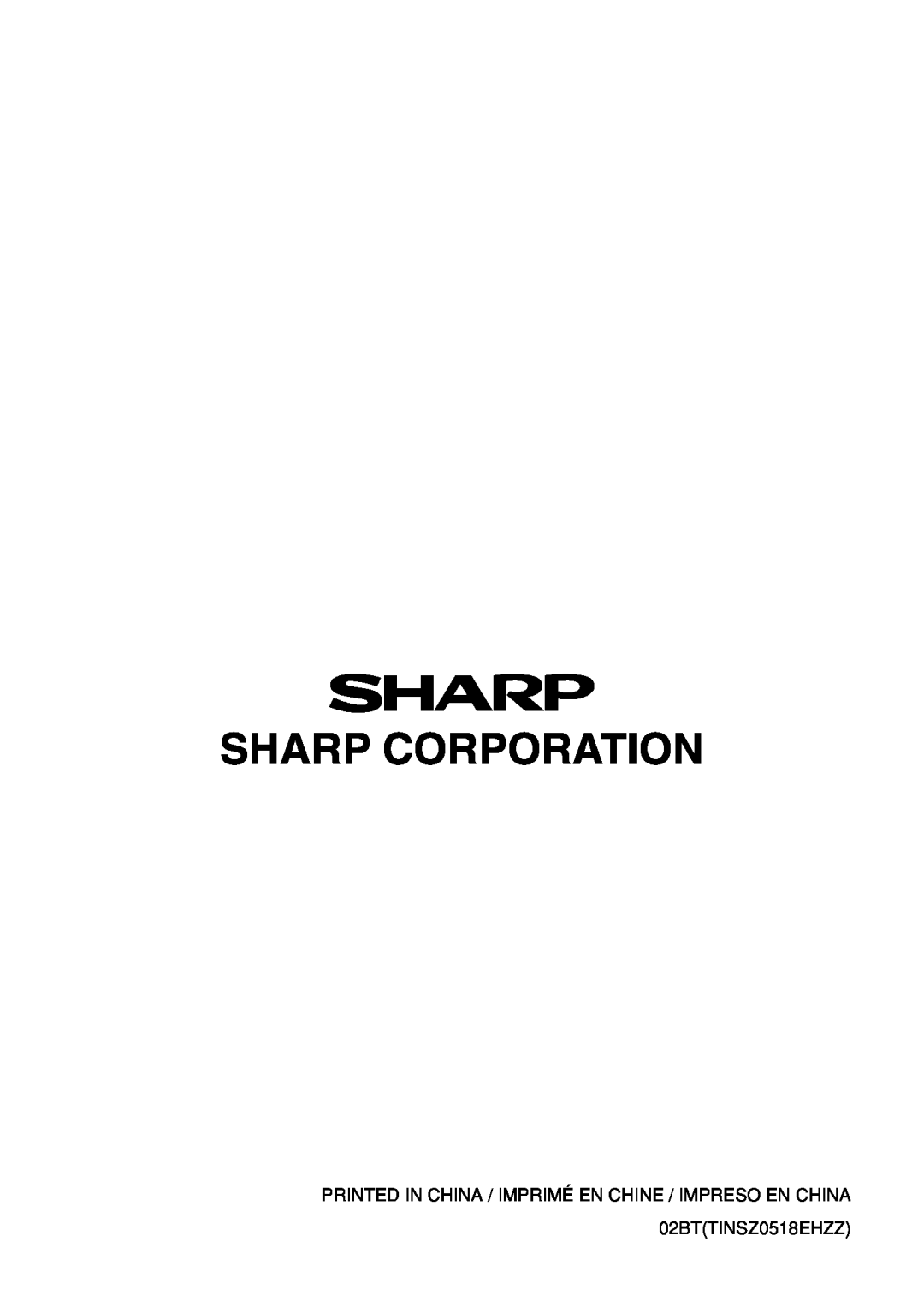 Sharp EL-1801C Sharp Corporation, Printed In China / Imprimé En Chine / Impreso En China, 02BTTINSZ0518EHZZ 
