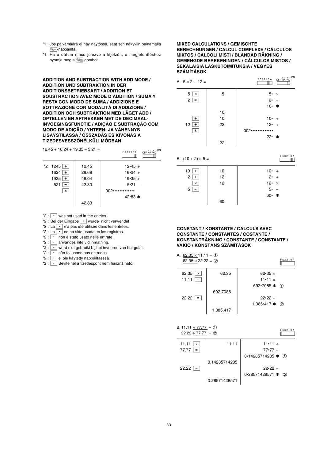 Sharp EL-2901PIII operation manual ⋅ 2 + 12 = 