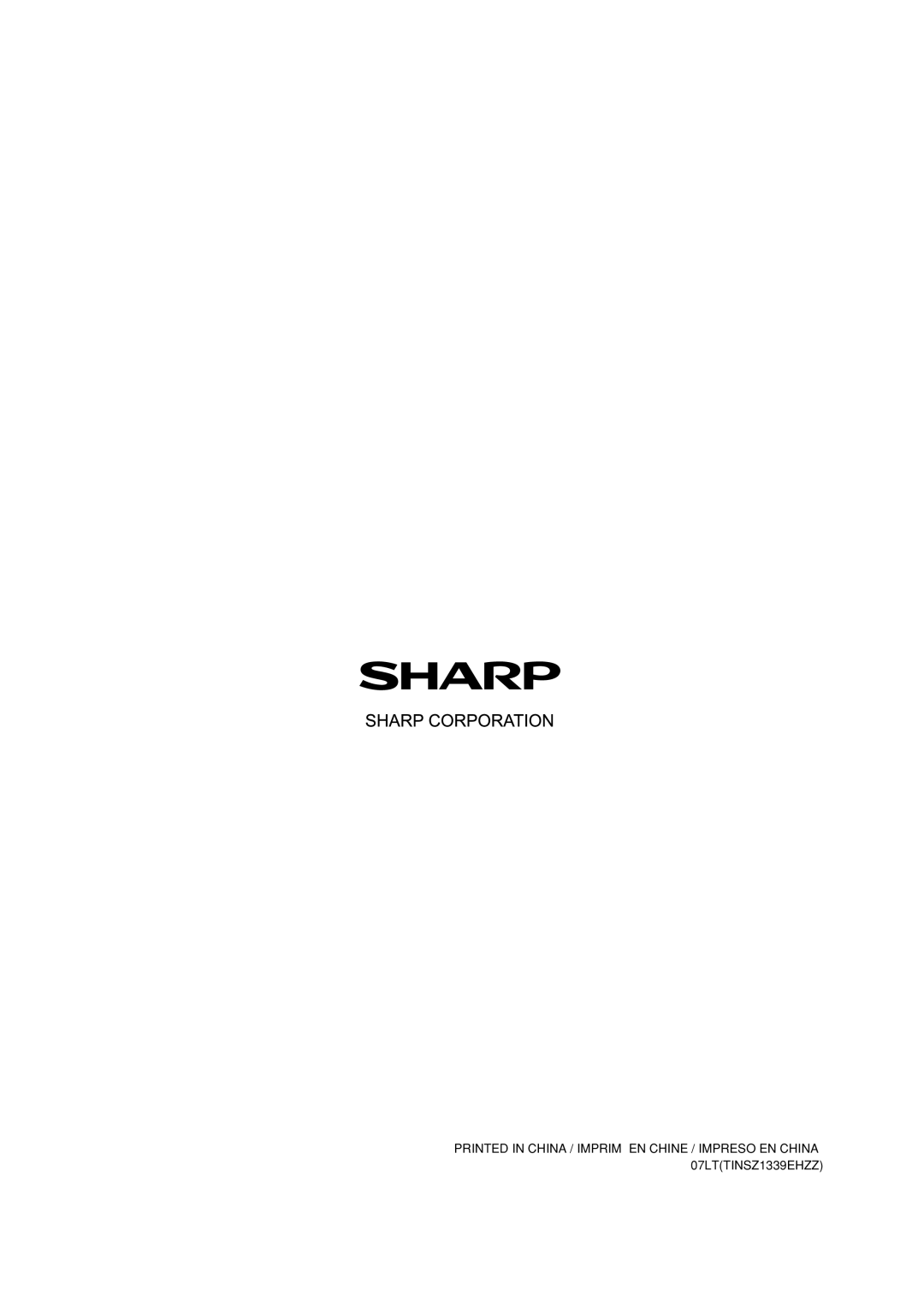 Sharp EL-2901PIII operation manual 07LTTINSZ1339EHZZ 