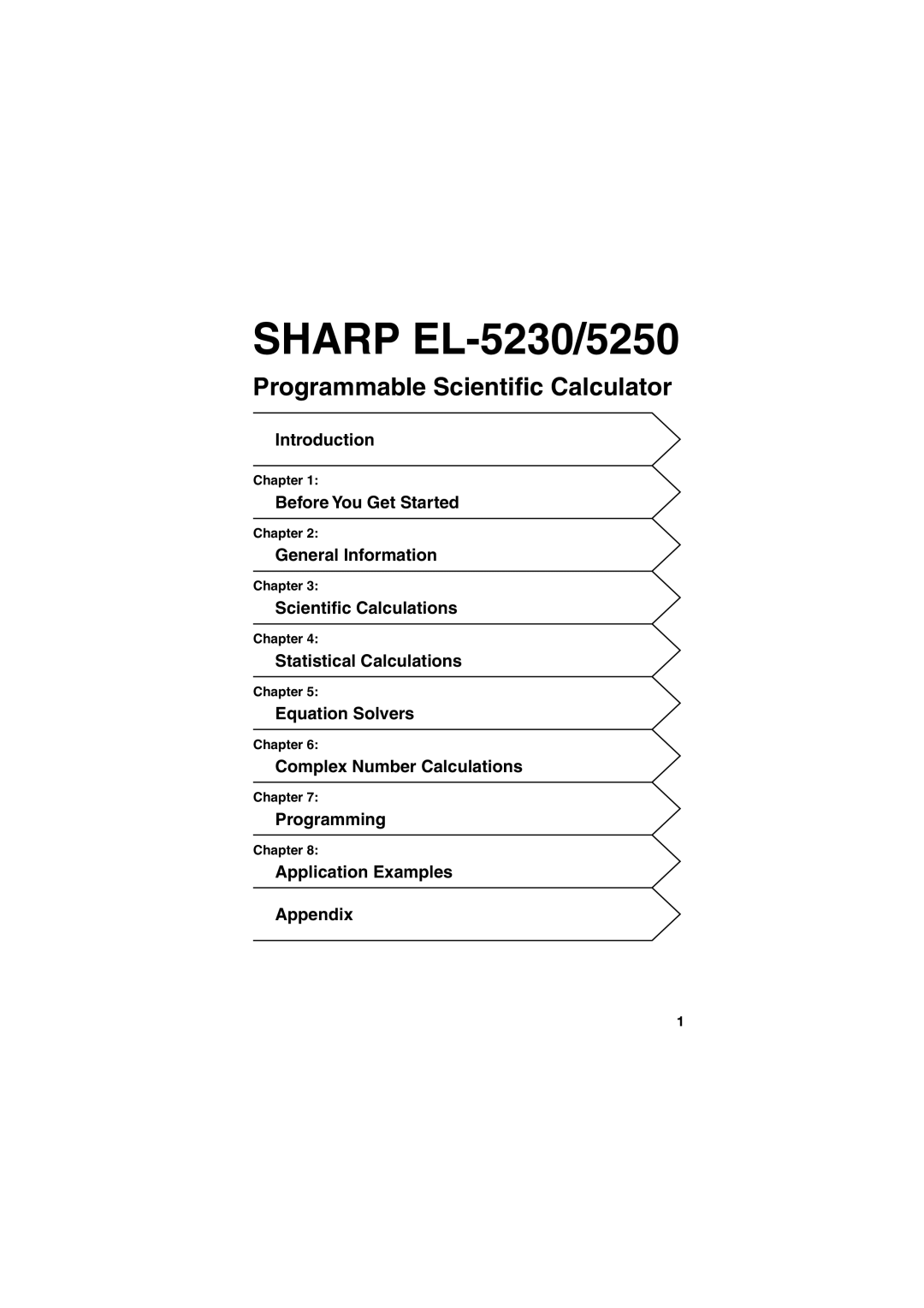 Sharp EL-5250 operation manual Sharp EL-5230/5250, Chapter 