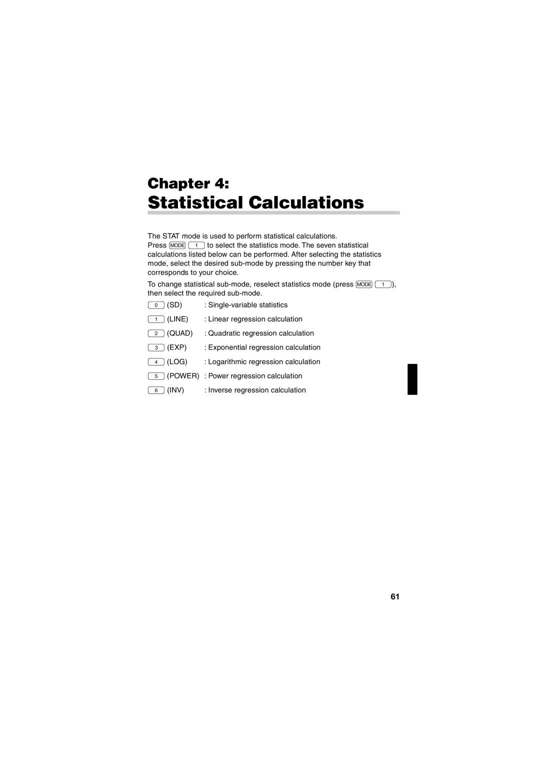 Sharp EL-5230, EL-5250 operation manual Statistical Calculations, Log 