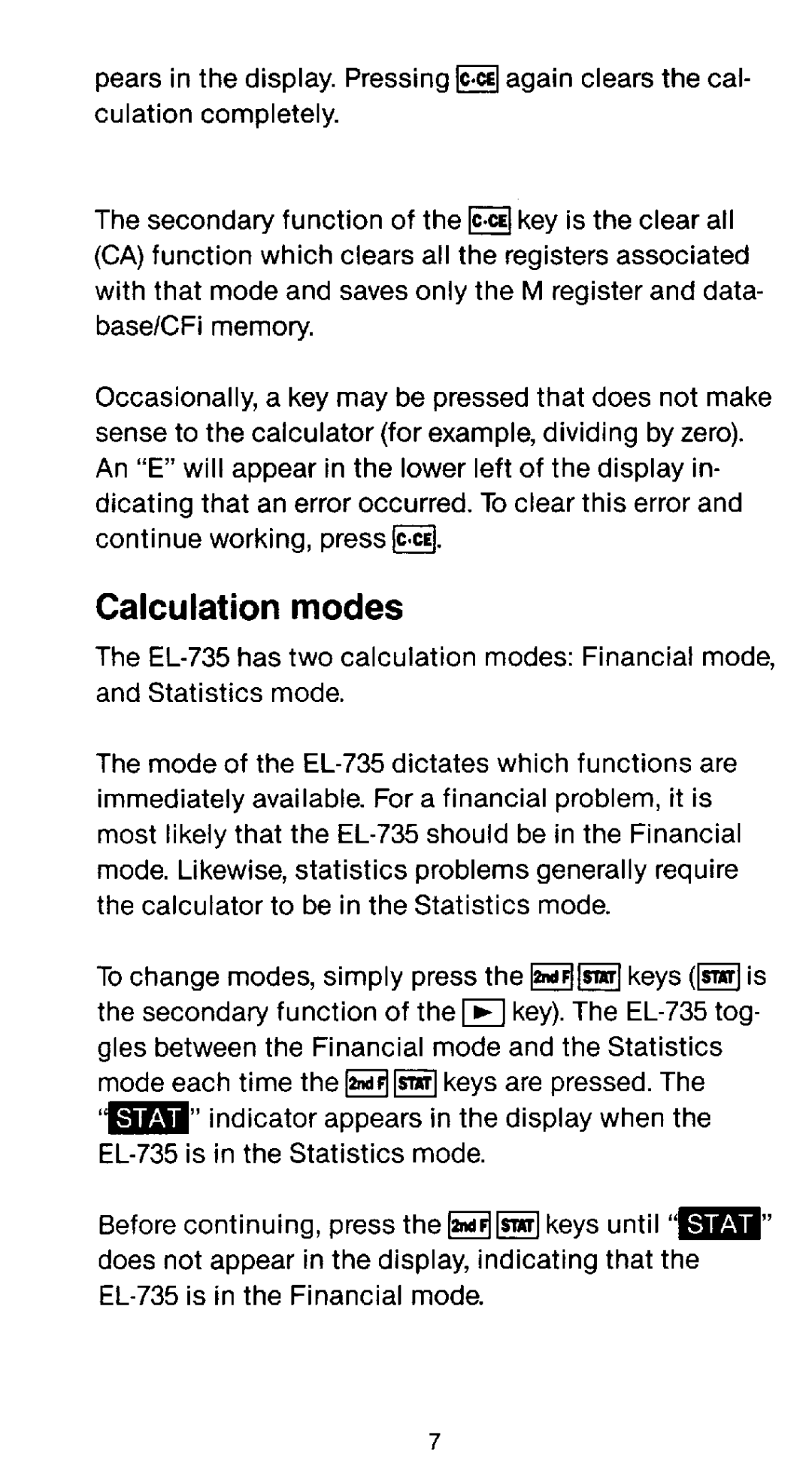 Sharp EL-735 manual 