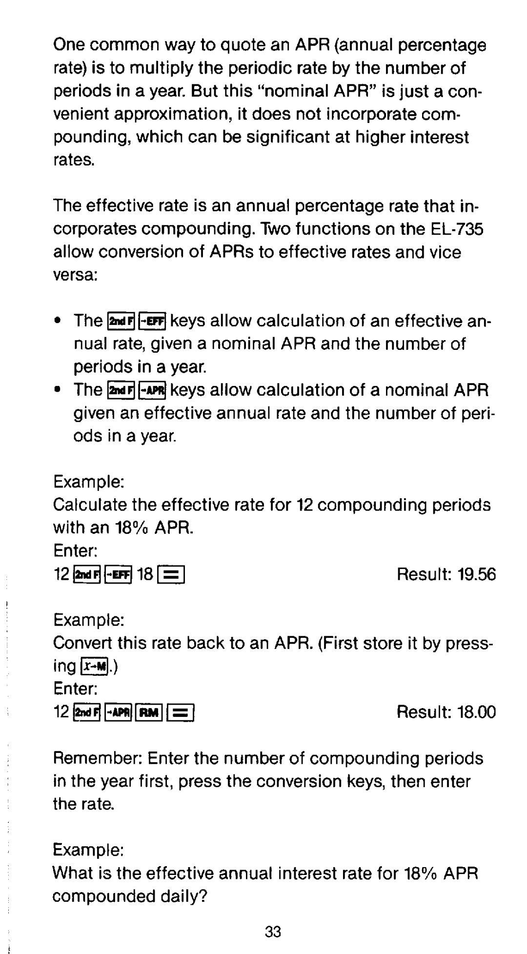 Sharp EL-735 manual 