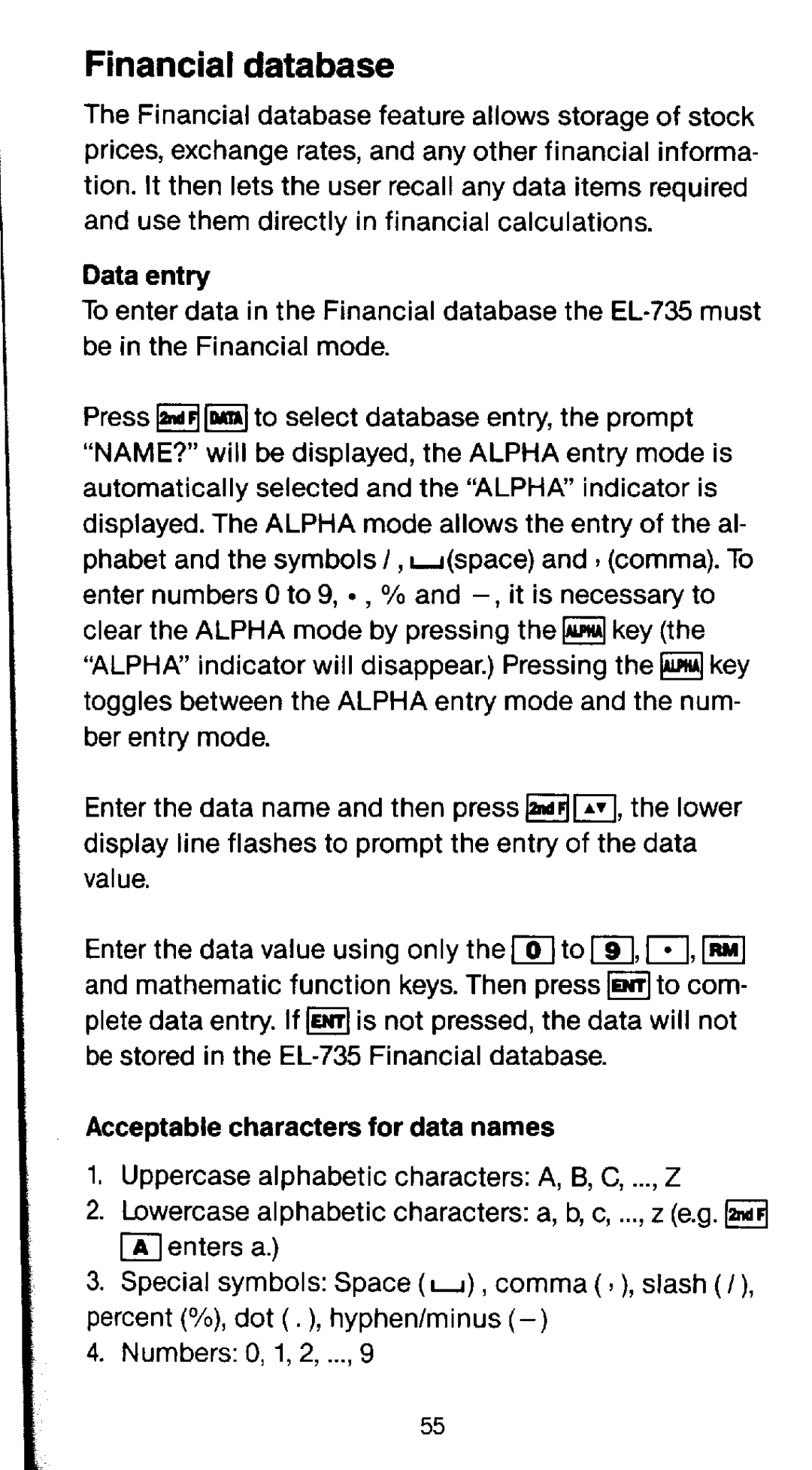 Sharp EL-735 manual 