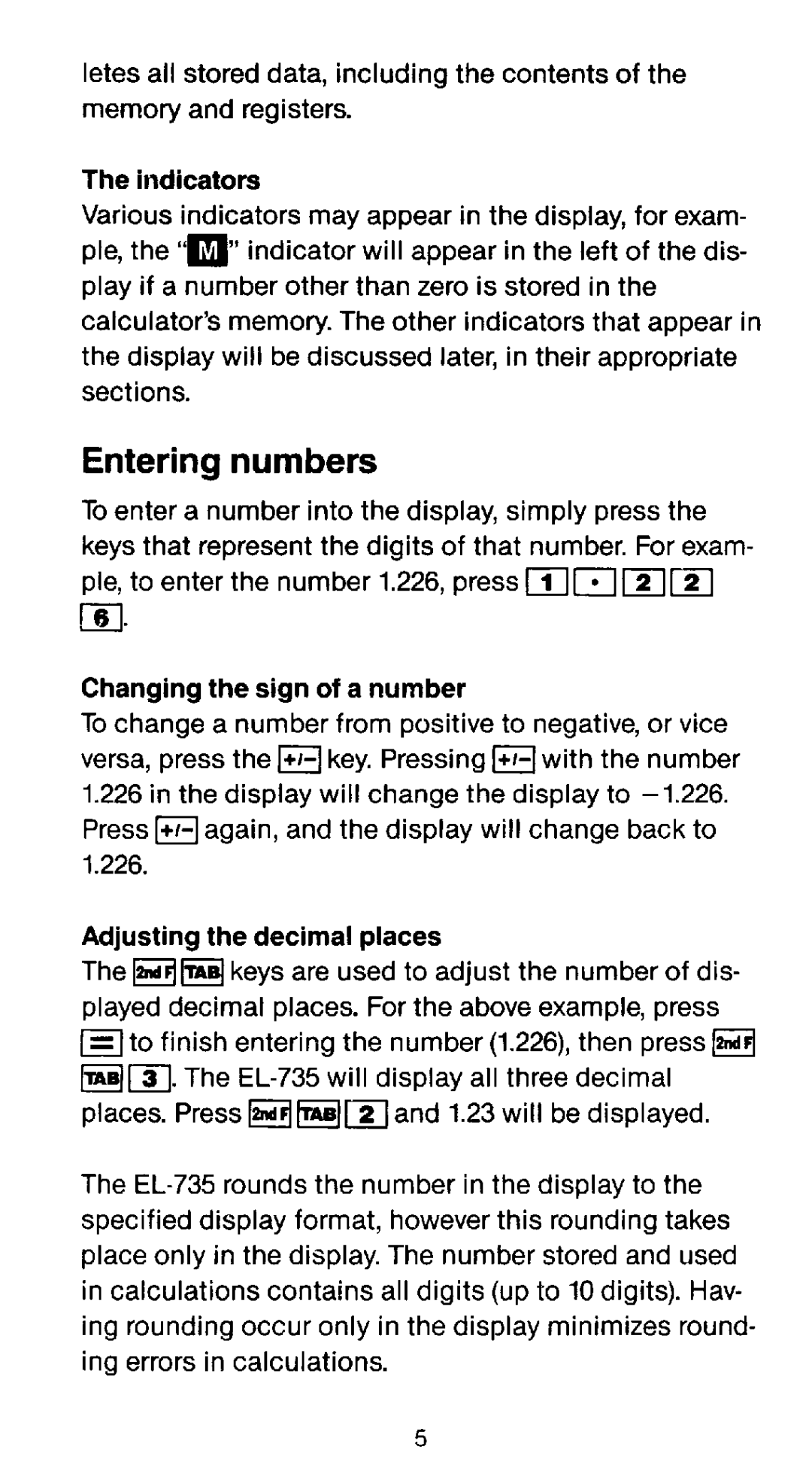 Sharp EL-735 manual 