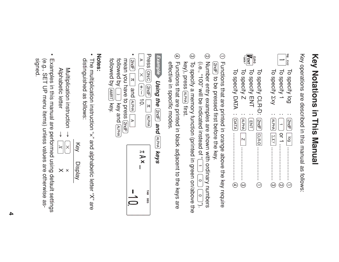 Sharp EL-738 operation manual Key Notations in This Manual, Using the .and, Keys 