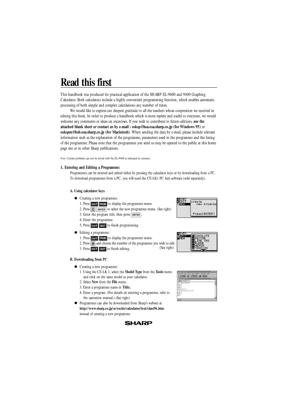 Sharp EL-9400, EL-9600 manual To finish editing, Creating a new programme 