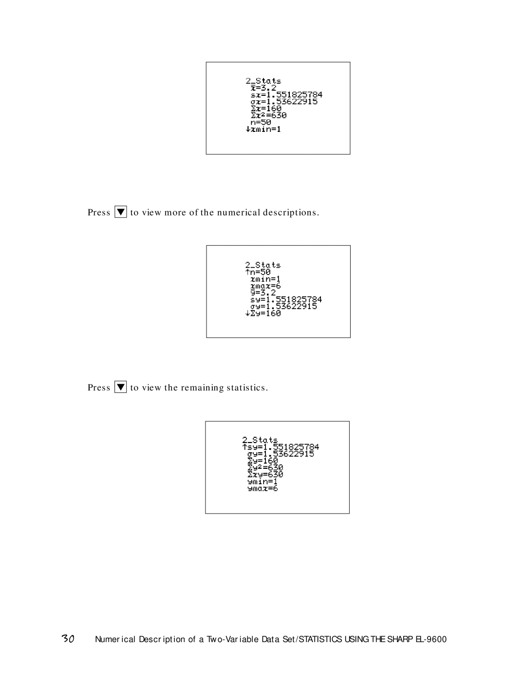 Sharp EL-9600 manual 