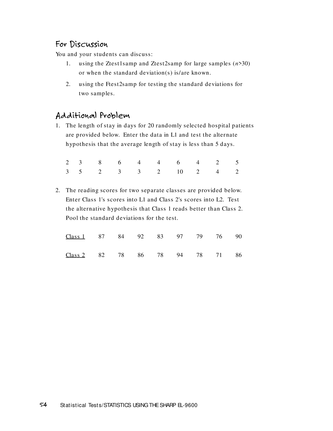 Sharp EL-9600 manual For Discussion 