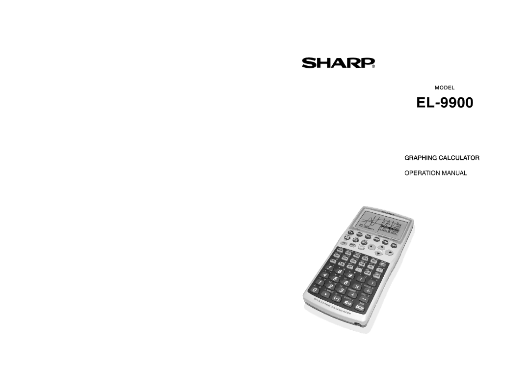 Sharp EL-9900 operation manual 