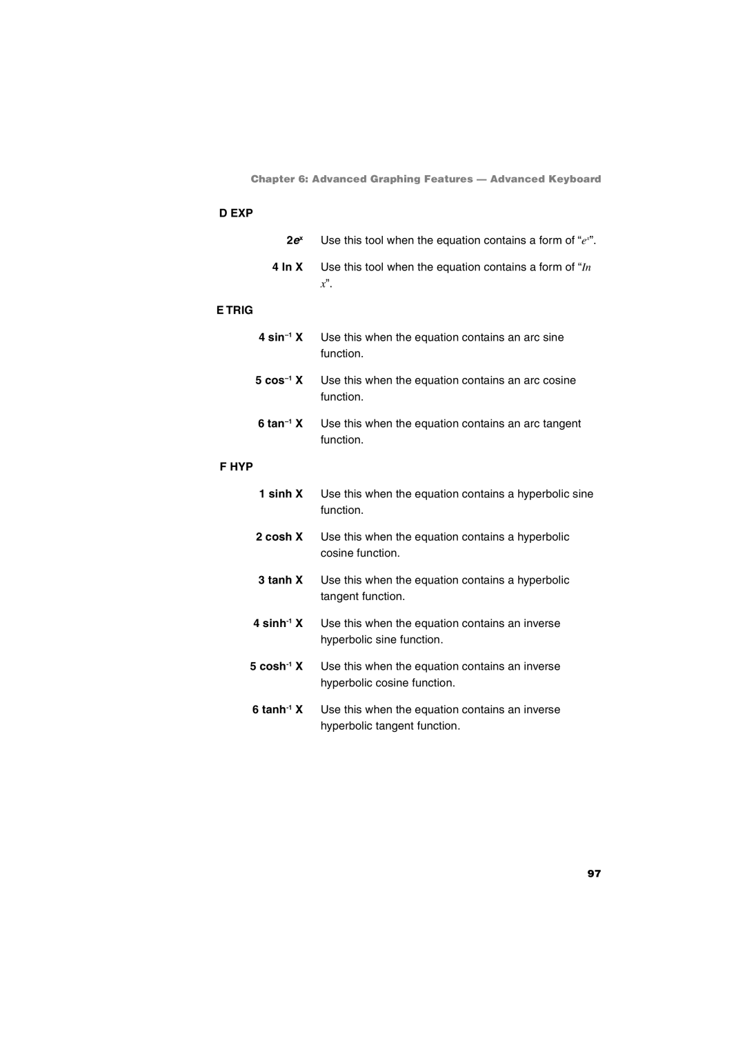 Sharp EL-9900 operation manual Exp, Hyp 